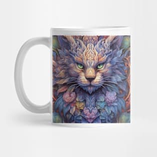 Cat Dragon Art - Colorful and Vibrant for Cat Lovers Mug